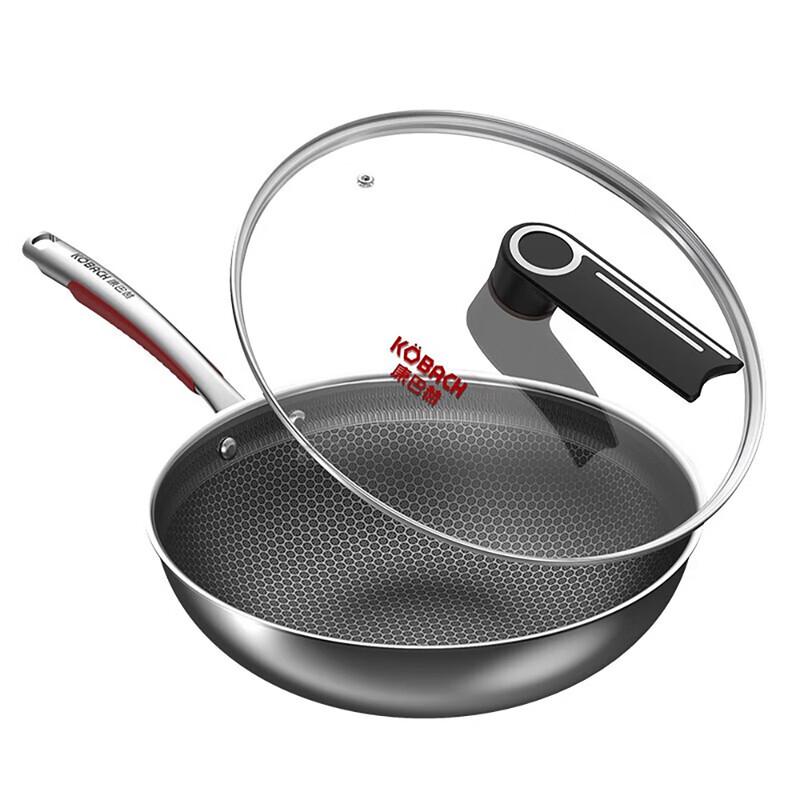 Kangbach 304 Stainless Steel Honeycomb Non-stick Wok