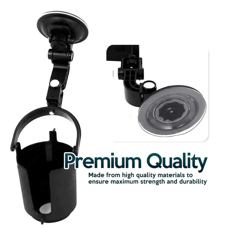 Auto Cup Holder for Cars Recessed Folding Drink Sturdy Black Vehicle Adjustable
