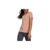 Solid Color Round Neck Sports Short Sleeve T-Shirt Women Tops Red Pink GT3044