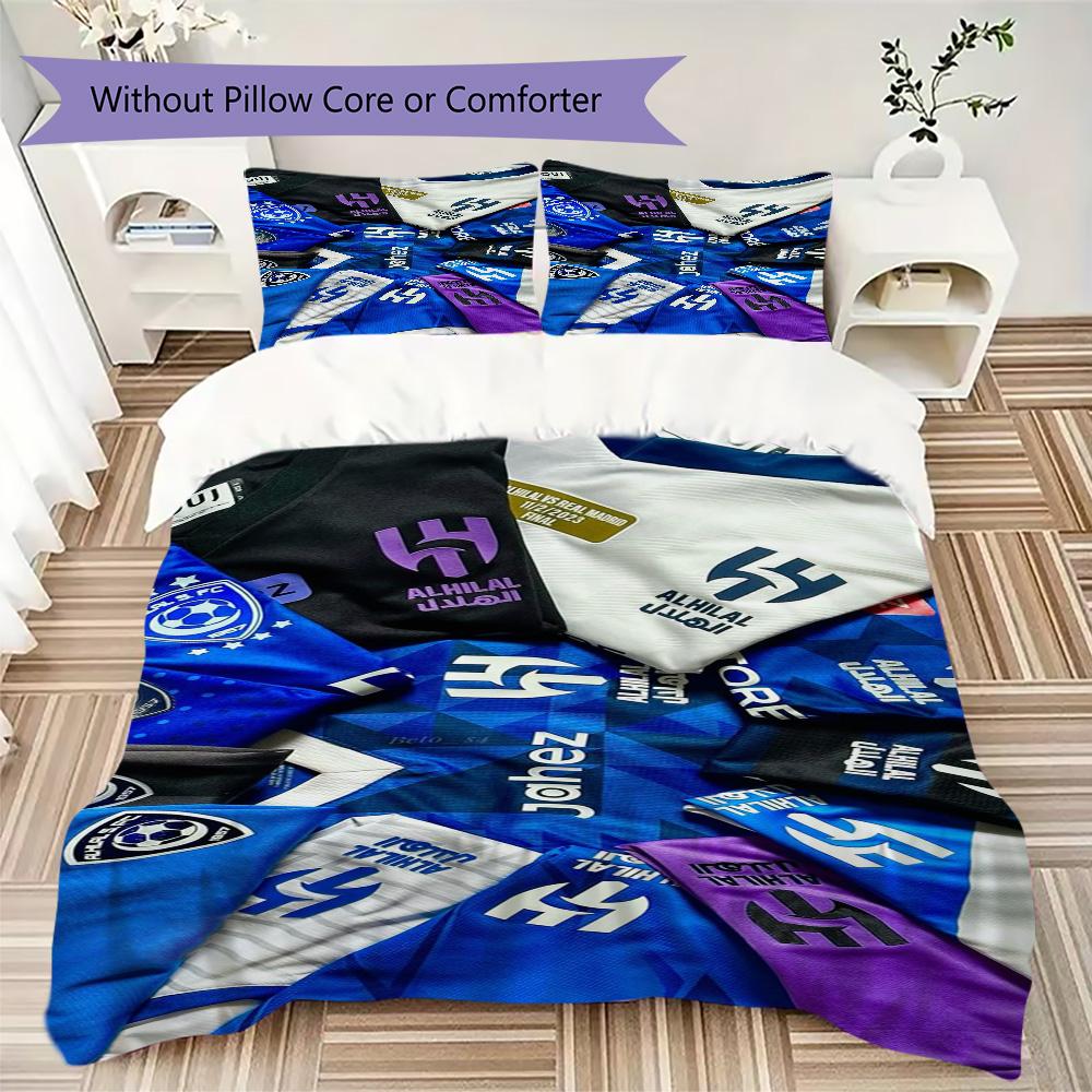 Roshn Saudi League football team Al Hilal SFC Neymar da Silva Santos Júnior Home Decoration Soft Bedding Down Pillowcase Duvet Cover (without core) K2