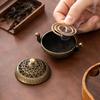1Pcs Alloy Lotus Incense Censer Sandalwood Three Legged Stove  House Furnishings