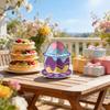 Cupcake Holder Cardboard Versatile Pastries Holder Double Layer Dessert Tower Display For Birthday Festival Wedding Decoration, Egg Shape