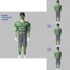 The Avengers Hulk Muscle Mask Costume Vibrant Green Outfit For Themed Parties And Events