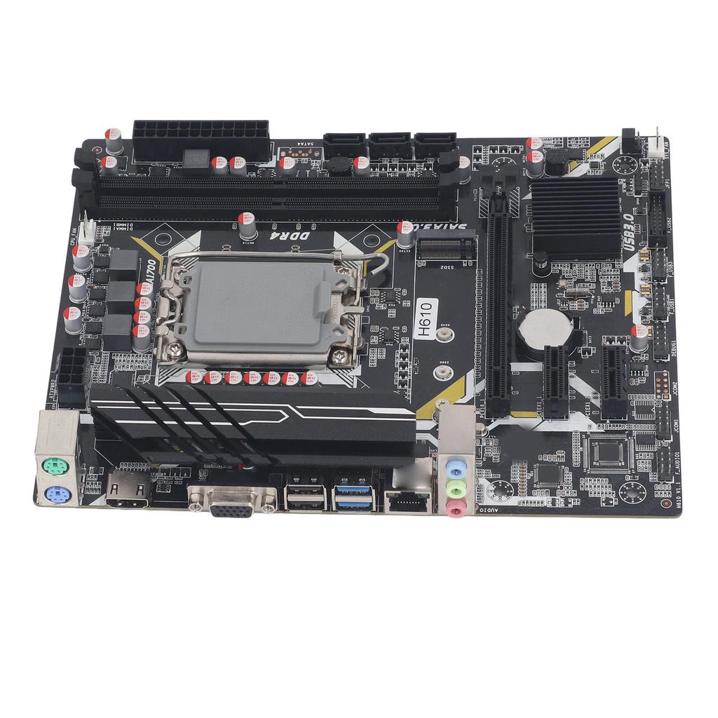 H610U Mainboard 2xDDR4 DIMM NVME M.2 PCI E 16X Gen 3.0 Slot LGA1700 ATX Mainboard für Intel Core 12 13. Gen