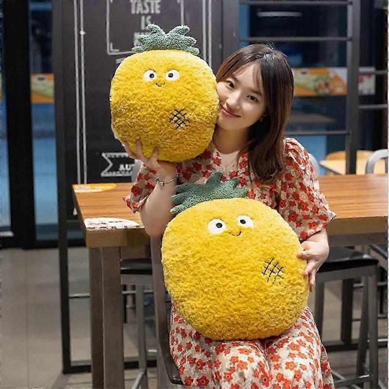 Mango Plush Toy Pillow Adorable Soft Fruit Stuffed Animal with Smile Face and Cute Expression Pretty Sweet Gifts for Kids Boys 17.7 Inches
