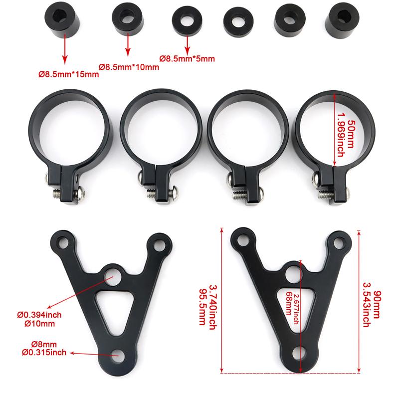 50mm 51mm 53mm 54mm 55mm 35mm 42mm Motorcycle Headlight Bracket Fork Tubes Fit For Yamaha Triumph Honda Kawasaki Suzuki Ducati
