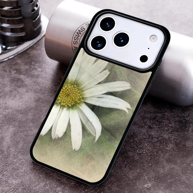 Daisy Watercolor Phone Case For iPhone 17 16 15 14 13 12 11 Pro Max Plus 17Air Soft Silicone Cover