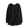 Women's V Neck Top Printing Thickened Plush Cashmere Warm Long Top