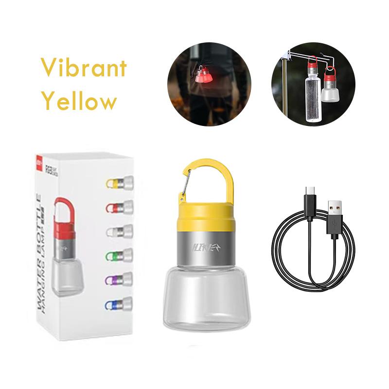 LED Bottle Light Camping Lantern, USB Rechargeable Flowing Light Bottle Lamp, Portable Handheld Hanging Outdoor Multi-Use Light
