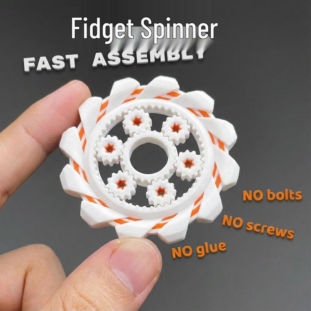 3D Printed Three-Ring Gear Stress Relief Puzzle Toy