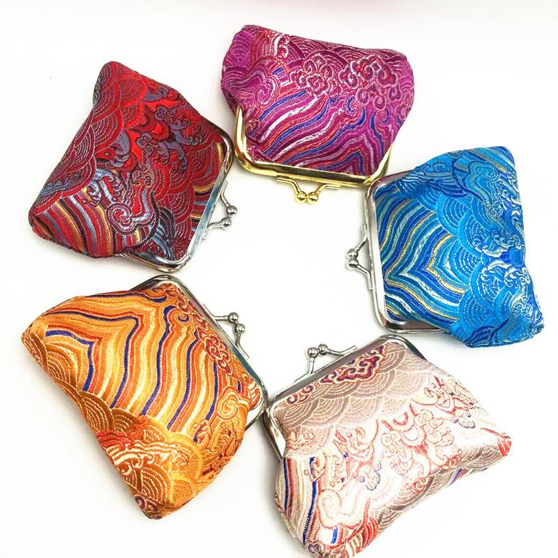 Jiangya pattern change bag women's short silk fabric coin key storage bag children's small gifts