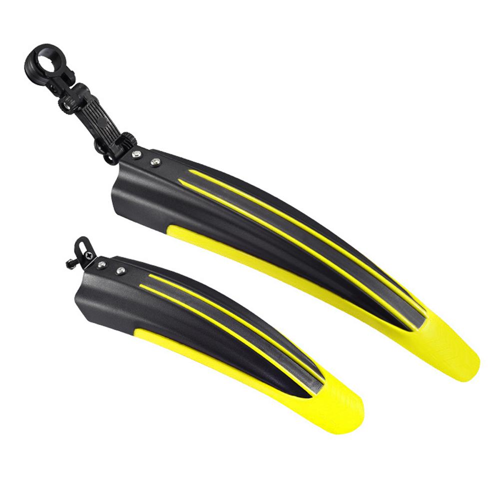 

2 шт. утолщенные велосипедные крылья для горного шоссейного велосипеда, брызговики для горного велосипеда, задние брызговики, аксессуары для защиты от брызг для горных велосипедов 22 , 24, 26 чёрный/светло-желтого