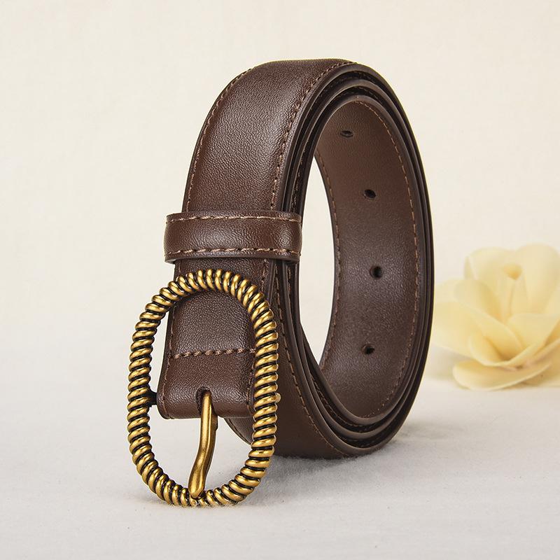 Belt new belt women's leather pin buckle belt casual versatile simple high quality thin belt