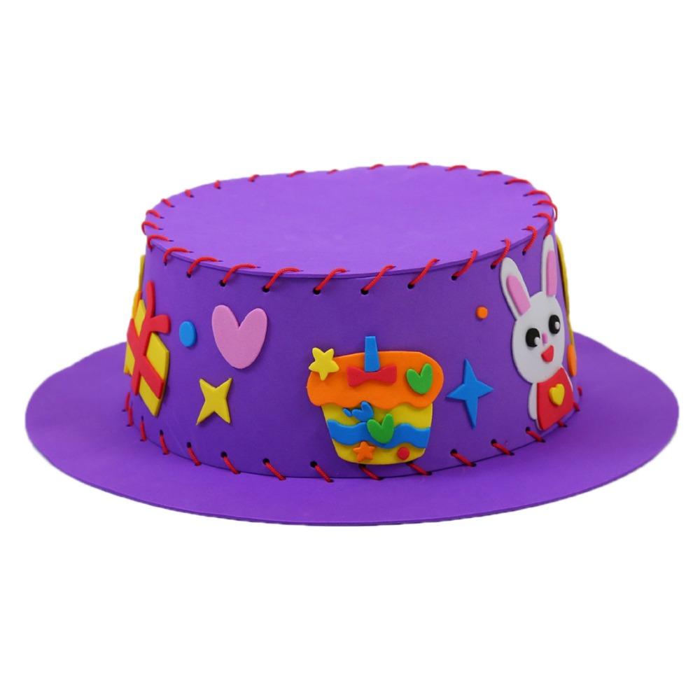 Creative Diy Sewing Eva Hat Puzzle Early Education Cartoon Animal Hat Cap Diy Project