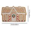 Christmas Entry Rug Non Slip Floor Doormat Gingerbread House Door Mat for Shower Floor Living Room Kitchen Porch Indoor Bathroom