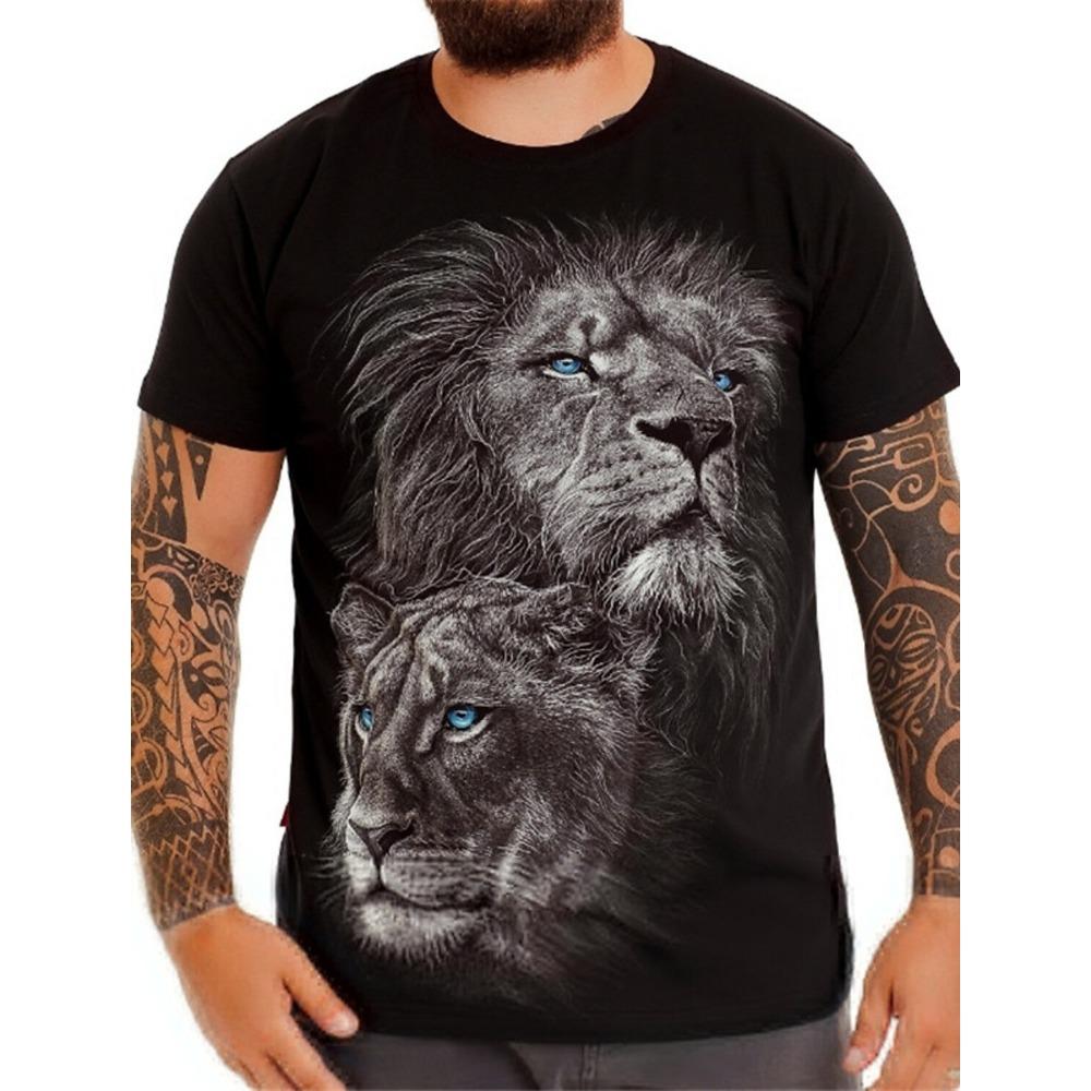 Men's Stylish T-Shirt with Polar Bear Print, New Summer Casual Outdoor Short Sleeve, Lightning Pattern, Comfortable Streetwear Top
