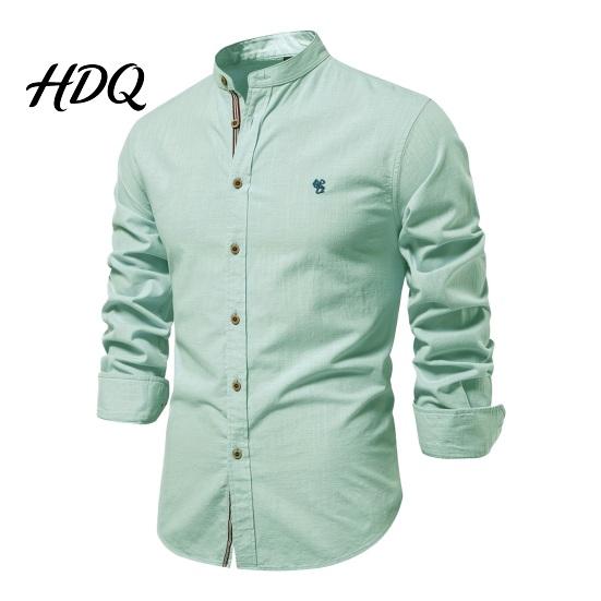 Chemise de Célébration Traditionnelle Formelle Homme Chemise Oktoberfest Coupe Ajustée Col Mao Costume Facile d'Entretien Repassage Facile Haut Manches Longues pour Festival de Biergarten