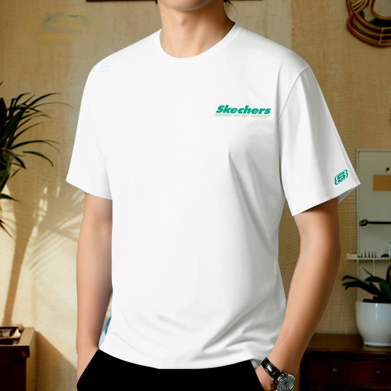 Skechers T Shirt Unisex Bright White 0019 L224M131-0019