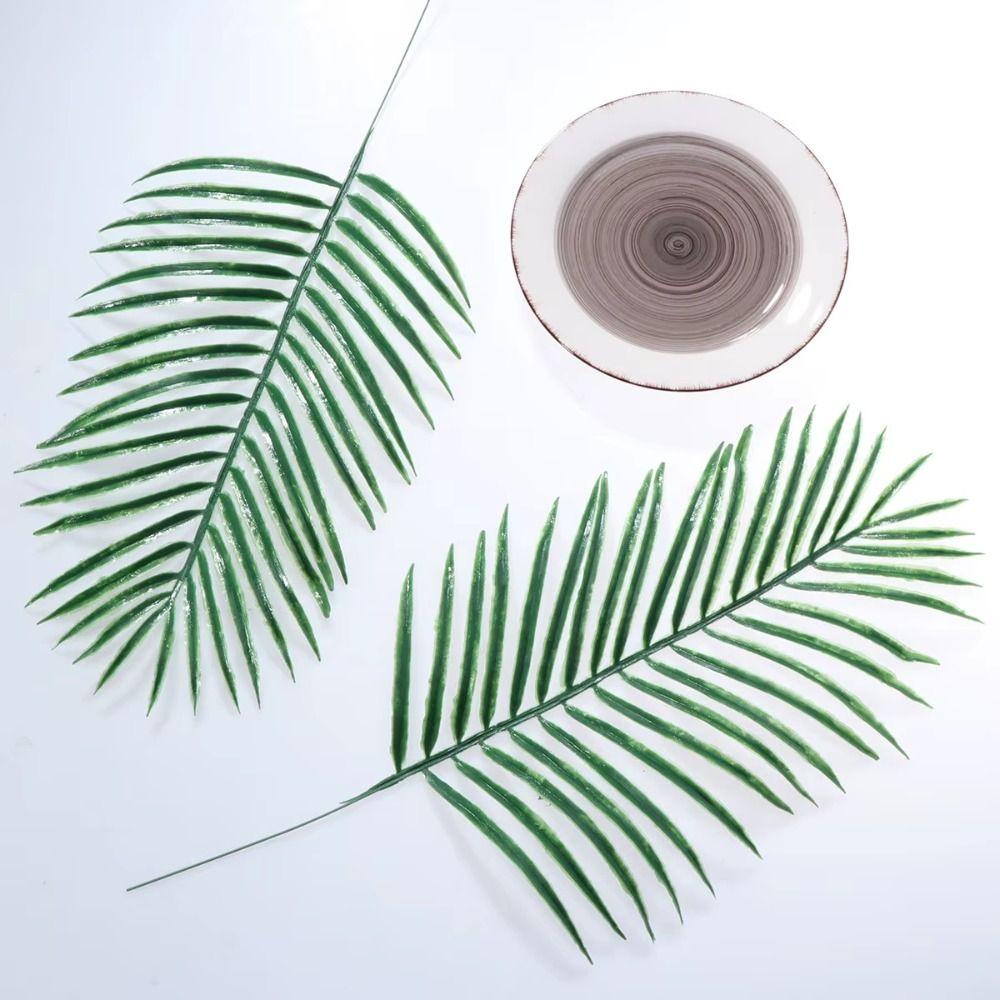 10Pcs Green Leaves Artificial Palm Leaves Large Greenery Faux Greenery  Home Decor