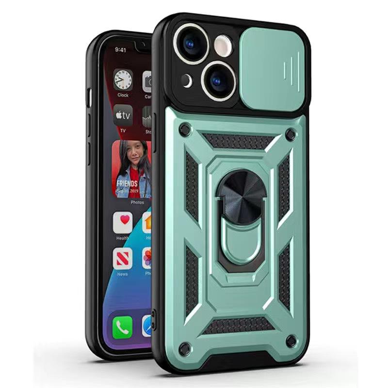 Applicable to Apple 16promax mobile phone case push window iPhone15/14 all-inclusive 13/12/11 magnetic matte support