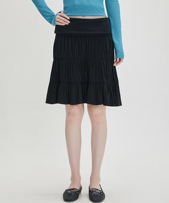 MIXXO Elastic Tiered Midi Skirt_Miwwmg526G