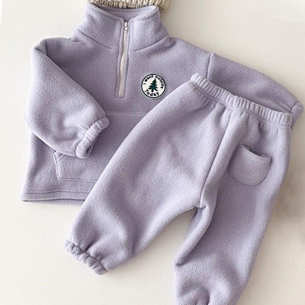 Children's Sweatshirt Set 3-8Y Autumn/Winter Fleece-Lined Sports Casual Set Boys' Girls' Sweatshirts Children's Hoodies