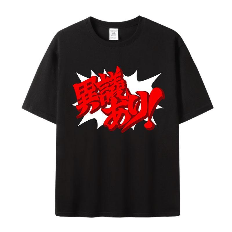 Game Ace Attorney Series Print Tshirt Summer Tee Short Sleeve Tops for Unisex Women Couple Style Clothes T Shirt for Unisex Women
