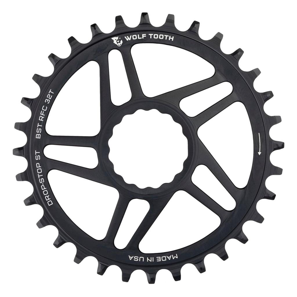 Wolf Tooth Direct Mount Chainring for Race Face Cinch B 32T 0mm Offset Drop-Stop