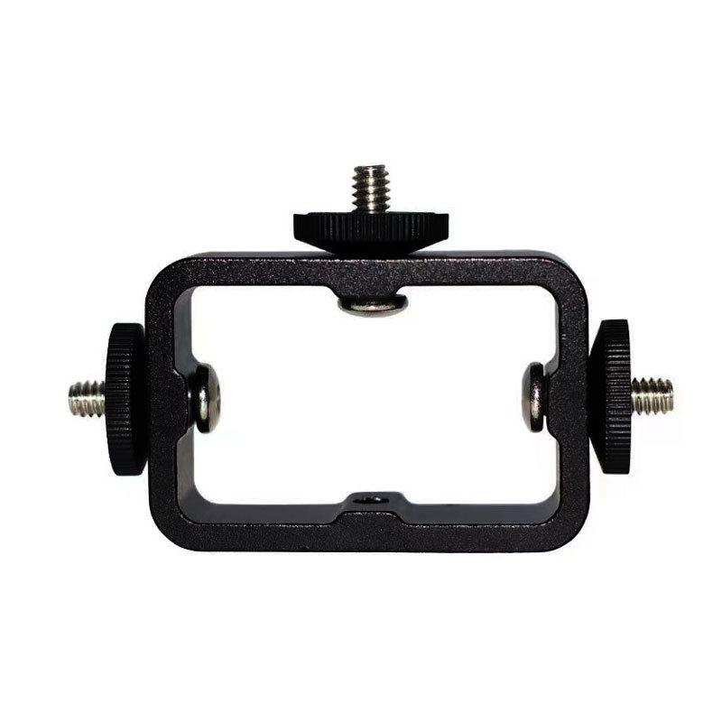 Metal Camera Phone Stand for Live Streaming with Adjustable Three-Position Bracket and 1/4 3/8 Screw Holes