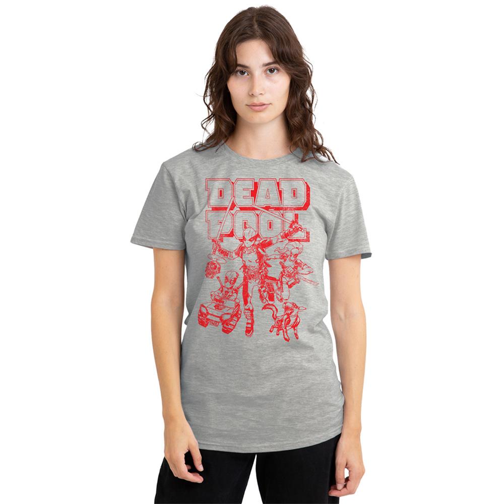 Deadpool Womens/Ladies Corps Red Attack T-Shirt