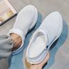 Fashion 2025 Men Women Summer Sandal Mesh Mules Breathable Padded Beach Flip Flops Shoes Solid Flat Bath Slippers Outside Mens Slippers