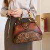 Vintage Style Women's Bag with Floral Pattern  Fashionable PU Shoulder Bag