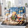 Coperta Stampata Tema Il Piccolo Principe - Perfetta per Divano, Letto, Viaggio e Uso Esterno | Lavabile in Lavatrice, Accogliente e Resistente.