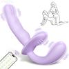 APP Strapless Strap-On G-Spot Dildo Vibrator Realistic Double-Ended Vibrating Butt Plug Anal Sex Toys for Women Lesbians Couples