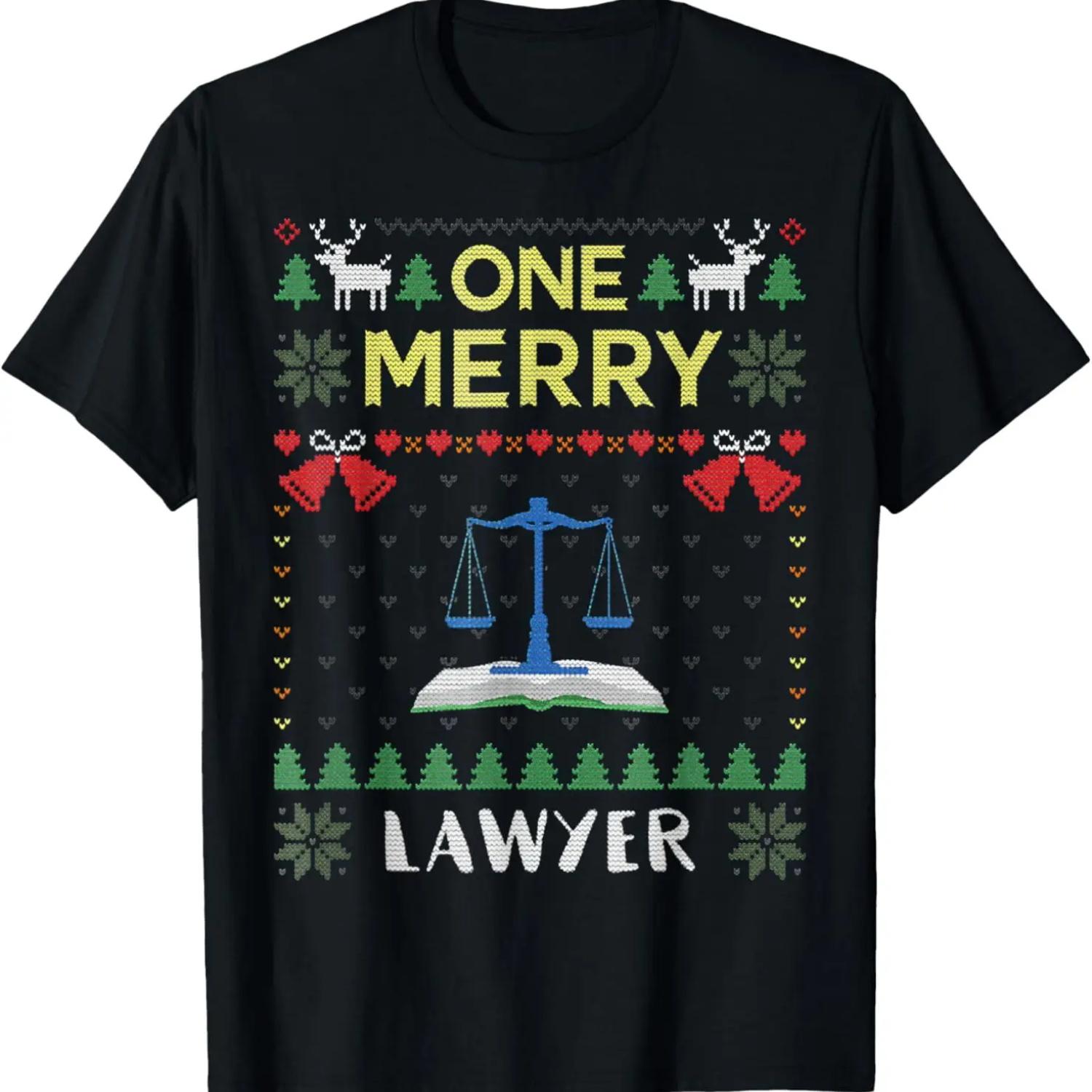 

One Merry Photographer Crew Christmas Ugly Sweater Costume T-Shirt S чёрный