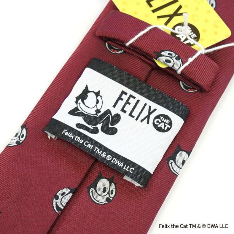 Felix the Cat Character Tie (Polka Dot Pattern) UND49166 Red