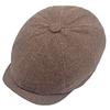 Autumn Winter Herringstone Pattern Octagonal Cap Men's British Beret Newsboy Cap Forward Cap