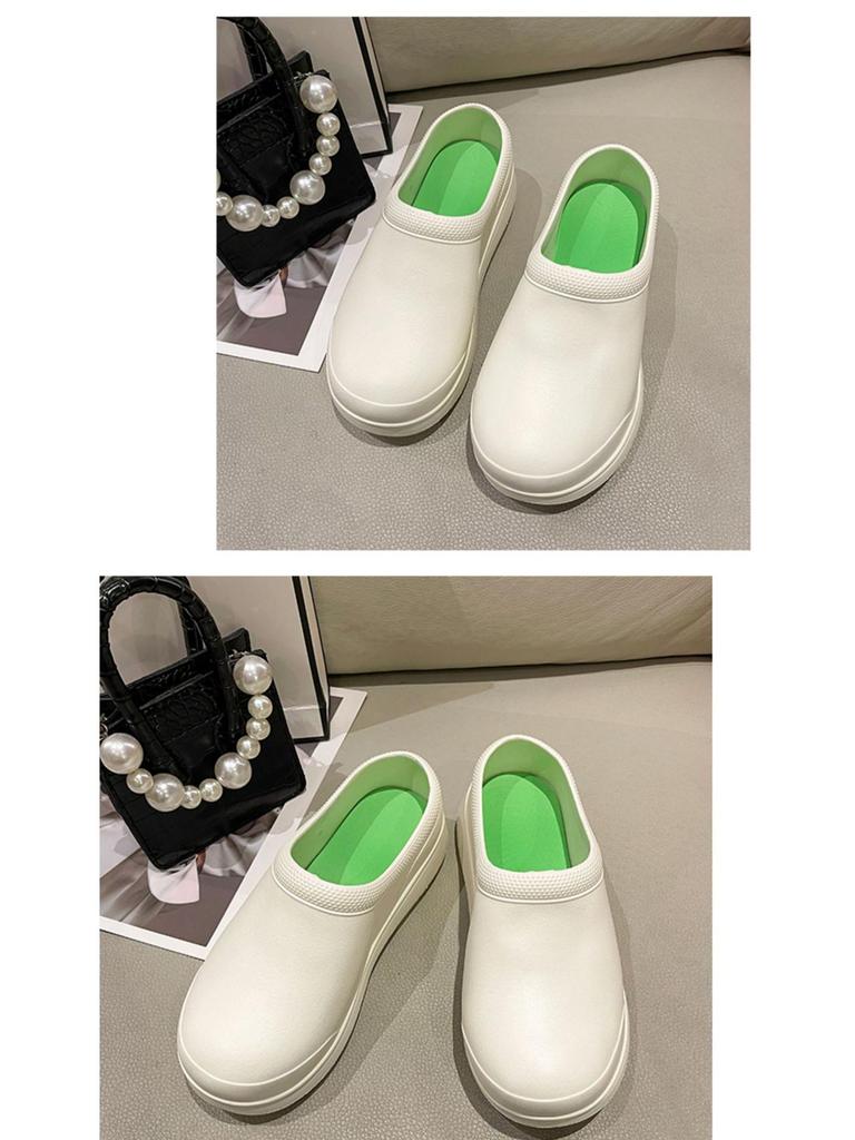 Men's Non-slip Waterproof Chef Shoes - Black Slip-on with Thick Sole