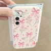 Pink Bowknots Floral Pattern Case For Samsung Galaxy S26 S25 S24 Ultra S23 S22 S21 FE A54 A15 A35 A55 A16 A26 A36 A56 A17 A37 A57 5G Funda