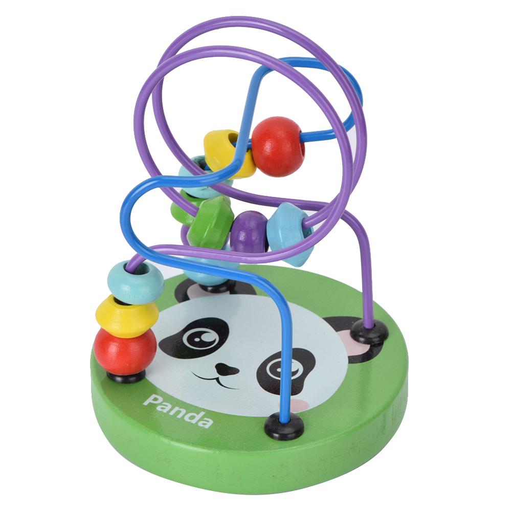 

Wooden Mini Puzzle Colorful Bead Educational Preschool Toy for Kid Children (Panda)