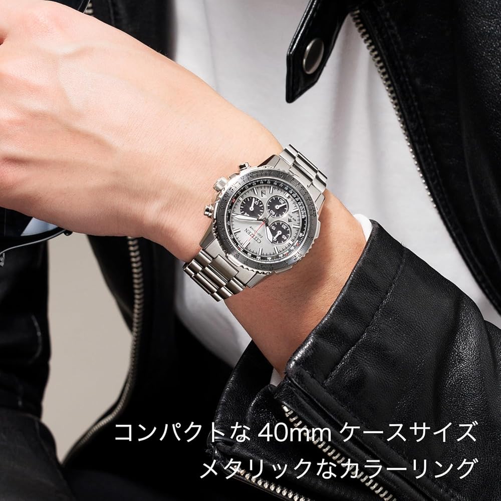 Citizen Promaster CA4660-61A Eco-Drive Solar Watch 20 Bar Water Resistant Chronograph Silver White Dial