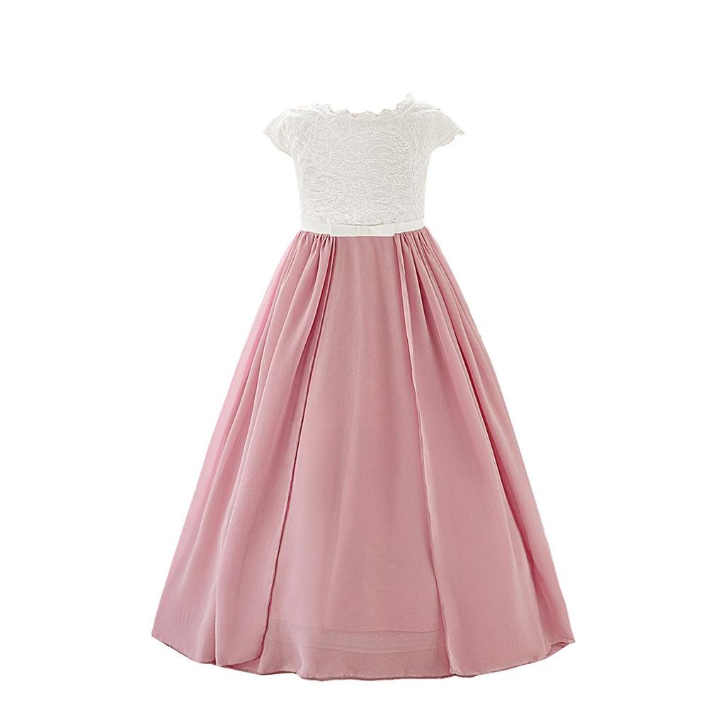 Girls' Princess Lace Dress - Flower Girl Wedding & Party Gown