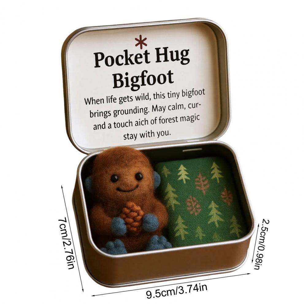 Christmas Pocket Hug Gift Handmade Felt Keepsake In Tin Box With Inspirational Message Card Little Pocket Xmas Stocking Stuffers