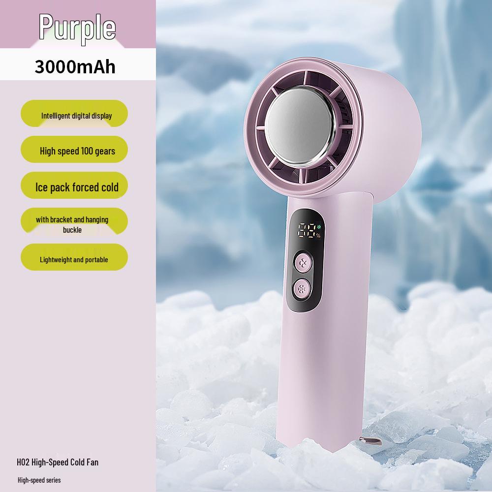 

Summer Ice Cool 100-Speed Ultra-Light Portable Handheld Electric Fan 53*55.8*154.8mm розовый/фиолетовый