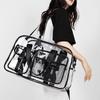Trendy Clear PVC Women's Bag All Transparent Personality Large Capacity Travel Duffle Bag Fashion Waterproof Shoulder Handbag