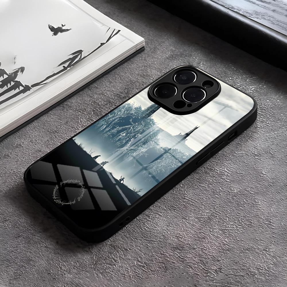 

Чехол для телефона L-Властелин К-Колец Для IPhone 17 15 Pro Max 12 16 14 Plus 11 13 Pro X XR XS 7 8 Plus SE Стеклянная Крышка iPhone12