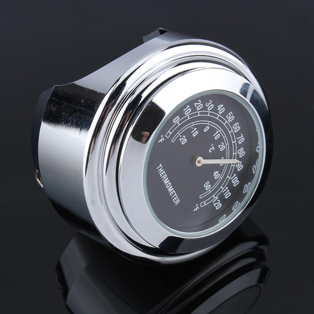 Durable Aluminum Alloy 7 8  ‑ 1  Handlebar Thermometer for Motorcycle