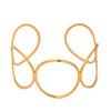 Hollow Open Cuff Bracelet Titanium Steel Gold Plated Jewelry Minimalist Womens Fashion Accessory