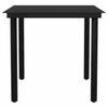 5 Piece Black Poly Rattan Outdoor Dining Set