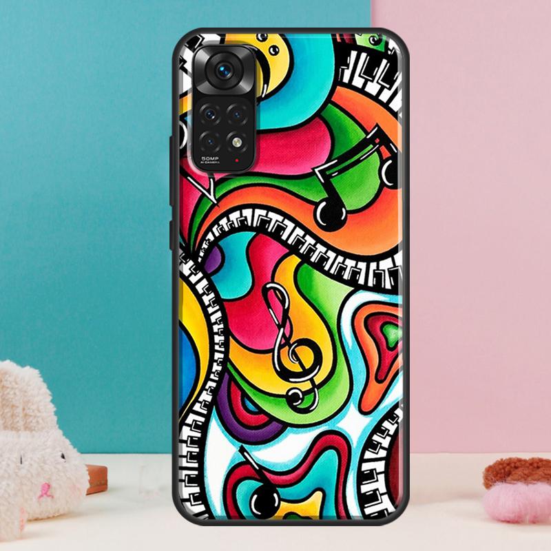 Piano Keys Musical Case For Xiaomi Redmi Note 12 11 10 9 8 Pro 9S 10S 11S 12S Redmi 12C 9A 9C 10A 10C Coque